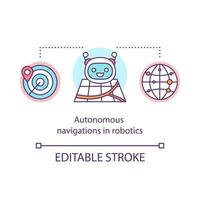 autonome navigatie in robotica concept icoon vector