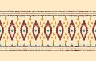 etnisch abstract ikat kunst. aztec ornament afdrukken. meetkundig etnisch patroon naadloos kleur oosters. ontwerp voor achtergrond ,gordijn, tapijt, behang, kleding, inpakken, batik, vector illustratie.