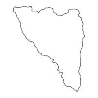 analamanga regio kaart, administratief divisie van Madagascar. vector illustratie.