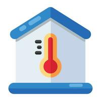perfect ontwerp icoon van huis temperatuur vector