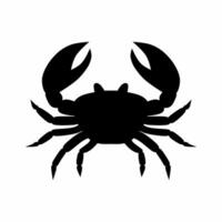 krab silhouet icoon vector. krab silhouet kan worden gebruikt net zo icoon, symbool of teken. krab icoon vector voor ontwerp van oceaan, onderzees of marinier