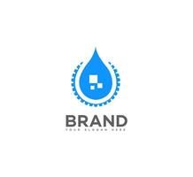 water tech logo vector sjabloon