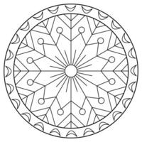 mandala kleur Pagina's - gemakkelijk mandala kleur bladzijde - gemakkelijk mandala kleur bladzijde - kleur bladzijde vector