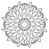 mandala kleur Pagina's - gemakkelijk mandala kleur bladzijde - gemakkelijk mandala kleur bladzijde - kleur bladzijde vector