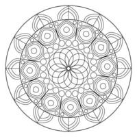 mandala kleur Pagina's - gemakkelijk mandala kleur bladzijde - gemakkelijk mandala kleur bladzijde - kleur bladzijde vector