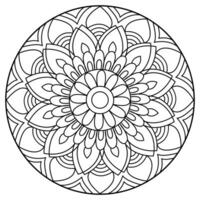 mandala kleur Pagina's - gemakkelijk mandala kleur bladzijde - gemakkelijk mandala kleur bladzijde - kleur bladzijde vector