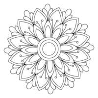 mandala kleur Pagina's - gemakkelijk mandala kleur bladzijde - gemakkelijk mandala kleur bladzijde - kleur bladzijde vector