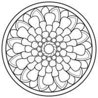 mandala kleur Pagina's - gemakkelijk mandala kleur bladzijde - gemakkelijk mandala kleur bladzijde - kleur bladzijde vector