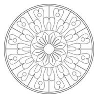 mandala kleur Pagina's - gemakkelijk mandala kleur bladzijde - gemakkelijk mandala kleur bladzijde - kleur bladzijde vector