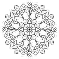 mandala kleur Pagina's - gemakkelijk mandala kleur bladzijde - gemakkelijk mandala kleur bladzijde - kleur bladzijde vector