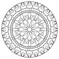 mandala kleur Pagina's - gemakkelijk mandala kleur bladzijde - gemakkelijk mandala kleur bladzijde - kleur bladzijde vector