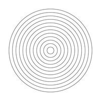 wiel van leven of gewoonten tracker sjabloon. polair rooster van 11 concentrisch cirkels. cirkel diagram verdeeld Aan segmenten. gemakkelijk blanco polair diagram papier. vector illustratie.