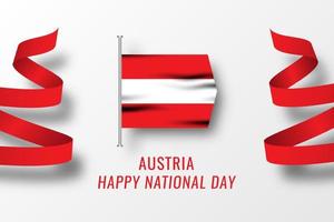 Oostenrijk nationale feestdag illustratie sjabloonontwerp vector