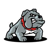 bulldog boos mascotte logo ontwerp vector