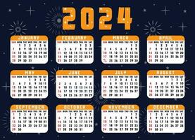 2024 kalender de illustratie vector