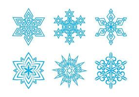 sneeuwvlokken vector set. vector pack van sneeuwvlokken ontwerpsjablonen. winterdecoratie-elementen