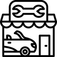 auto reparatie winkel vector icon