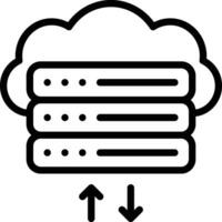 wolk databank vector icoon