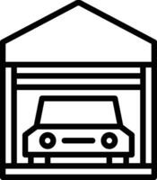 auto garage vector icoon