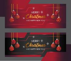 luxe merry christmas sale banner achtergrond premium vector