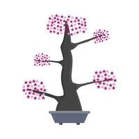 bonsai sakura bloem in pot illustratie vector