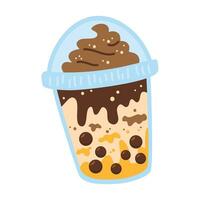 chocola bubbel melk thee illustratie vector