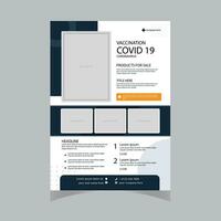 covid 19 medisch poster Hoes boek ontwerp sjabloon met ruimte voor foto achtergrond, gebruik voor jaar- rapport, vector
