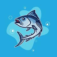 tonijn vis zwemmen in water vector illustratie