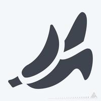 pictogram banaan - glyph-stijl vector