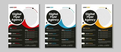 bedrijf folder verzameling, zakelijke poster, folder bundel, folder brochure ontwerp, jaar- rapport, voorstel, brochure, bedrijf profiel, digitaal afzet poster en a4 lay-out met mockup vector