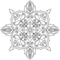 bloemenmandala. vintage decoratieve elementen. oosters patroon, vectorillustratie. islam, arabisch, indisch, marokkaans, spanje, turks, pakistan, chinees, mystieke, Ottomaanse motieven. kleurboek pagina vector