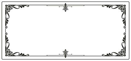 zwart kader voor naam label wijnoogst lijn gebed kader patroon voor decoratie. vector