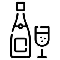 Champagne icoon illustratie voor web, app, infografisch, enz vector