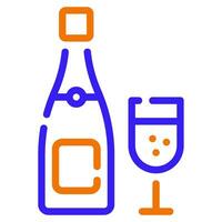 Champagne icoon illustratie voor web, app, infografisch, enz vector