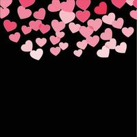 verjaardag en Valentijn achtergrond met 3d roze harten en hand- belettering vector