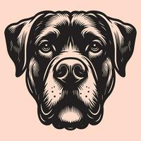 zwart en wit hond illustratie vector