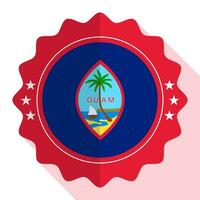 guam kwaliteit embleem, label, teken, knop. vector illustratie.