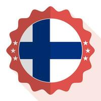 Finland kwaliteit embleem, label, teken, knop. vector illustratie.