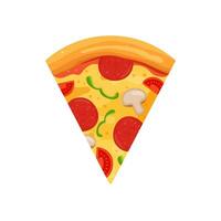 pizza plak teken. tekenfilm vector illustratie.