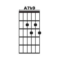 a7 b9 gitaar akkoord icoon vector