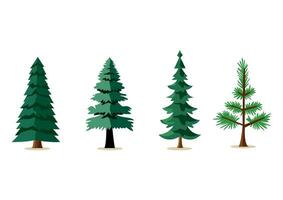 Kerstmis bomen reeks vector illustratie