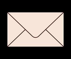 leeg Gesloten envelop valentijnsdag dag minimaal liefde brief vector illustratie.