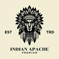 Indisch apache stam logo icoon ontwerp vector