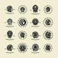 Indisch apache stam logo icoon ontwerp vector