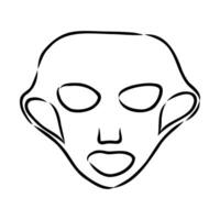 gezicht masker vector schetsen