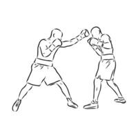 Thais boksen vector schetsen
