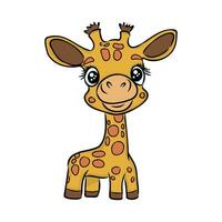 tekenfilm giraffe schetsen vector