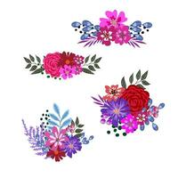 decoratieve bloemen vector schets