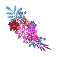 decoratieve bloemen vector schets