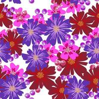 naadloos bloemen patroon vector schetsen